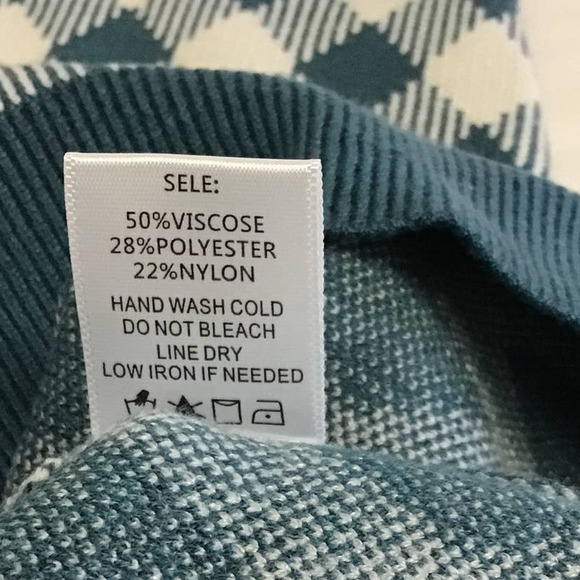 Unique Vintage Blue and White Argyle Mini Skirt - Picture 9 of 10